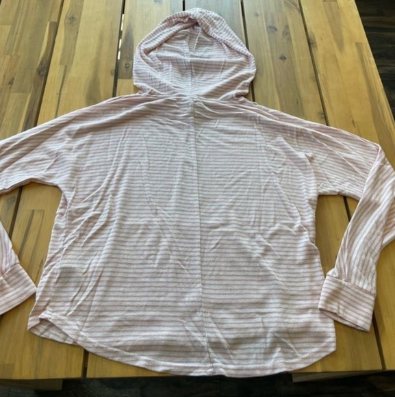 Roxy Womens Pink White Super Soft Pullover Hoodie Size Extra Small‎ - Picture 2 of 4